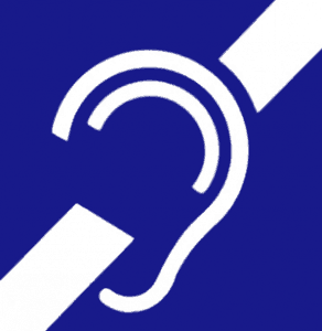 Simbol persoane cu dificultati de auz